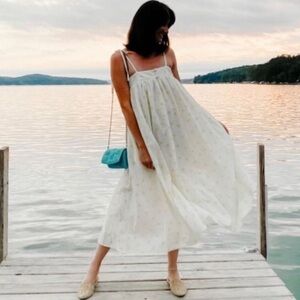 Anthropologie WHIT TWO Polka Dot Maxi Dress Size S